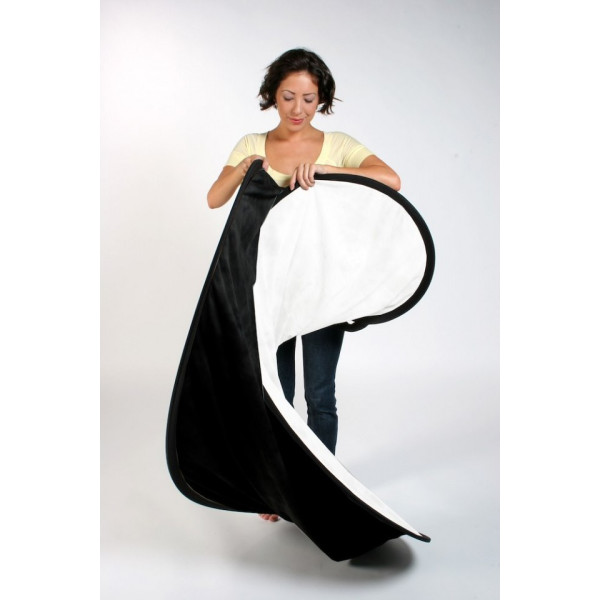 Plain Collapsible Black / White 1.5m x 1.8m