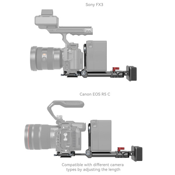 Platine batterie V-Mount avec bras de maintien pour appareil photo