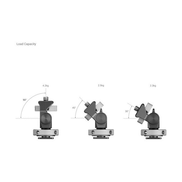 2905B - Swivel and Tilt Adjustable Monitor Mount with Cold Shoe Mount