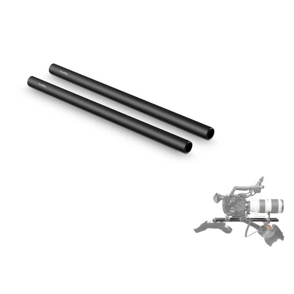 15mm Black Aluminum Alloy Rod 12"