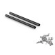 15mm Black Aluminum Alloy Rod 12"