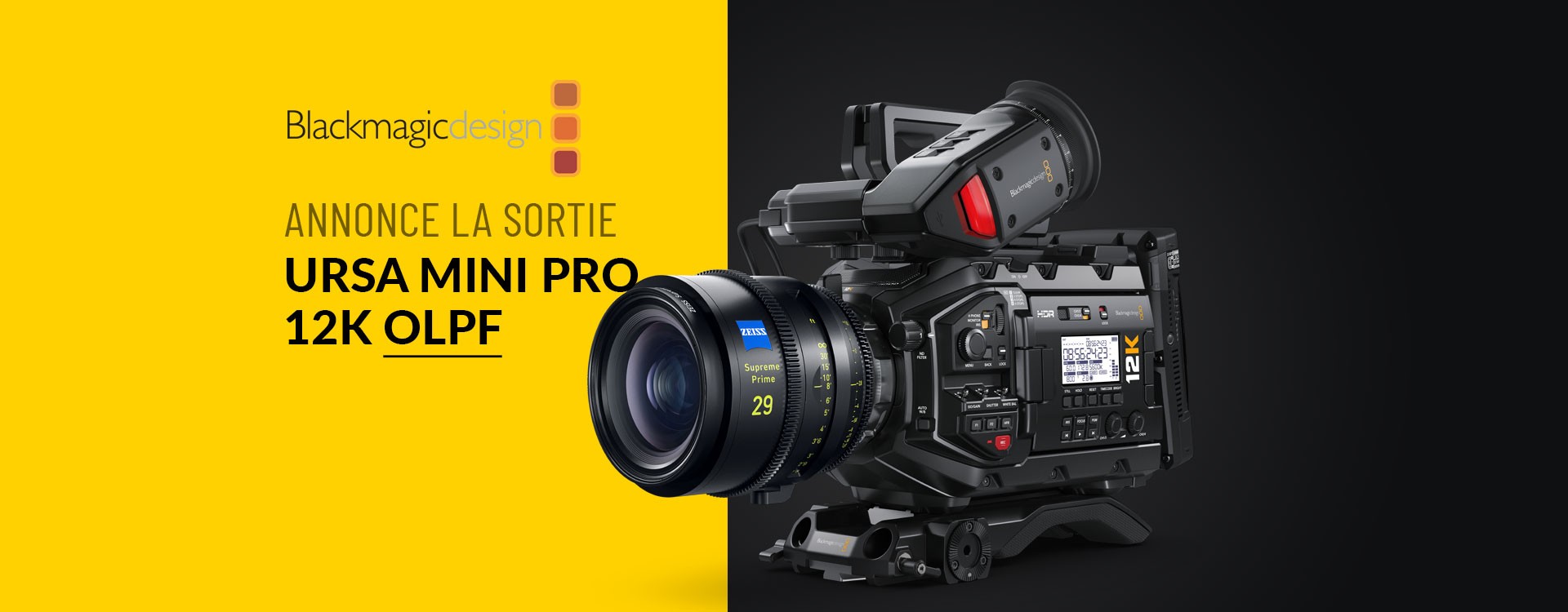 Blackmagic Design annonce la sortie de l'URSA Mini Pro 12K OLPF