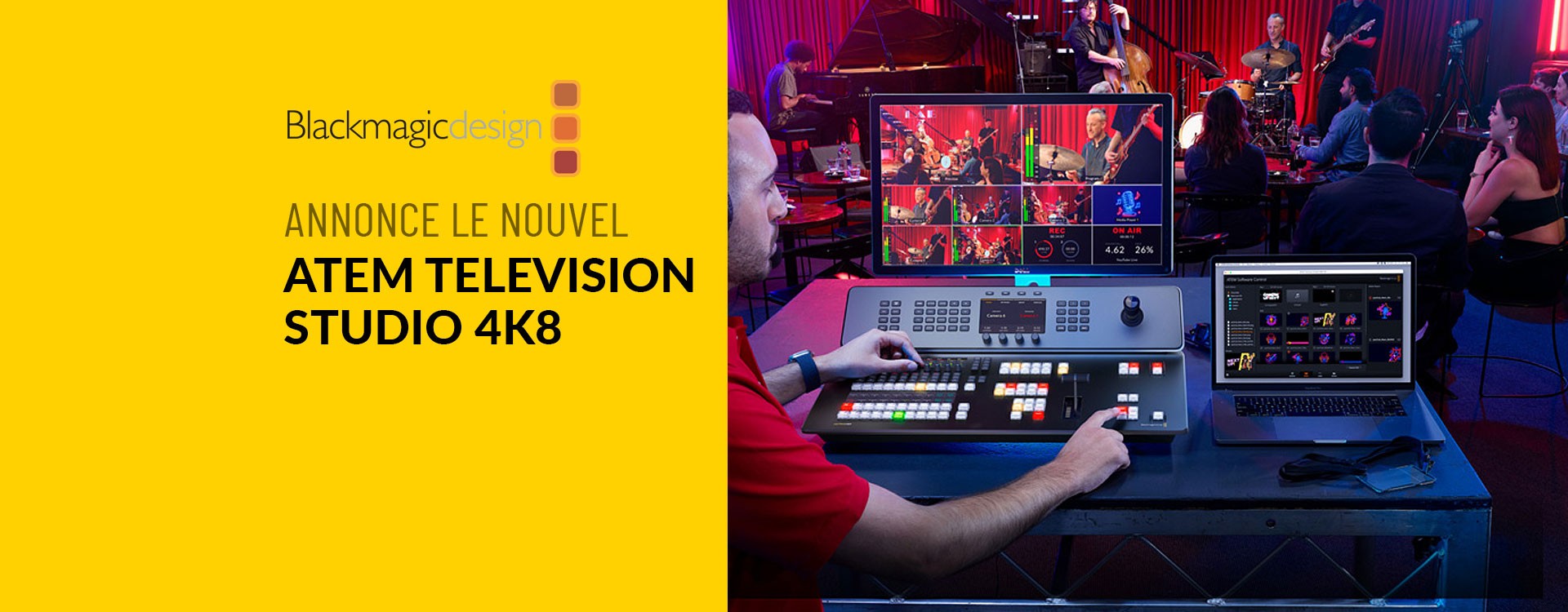 Blackmagic Design annonce le nouveau ATEM Television Studio 4K8