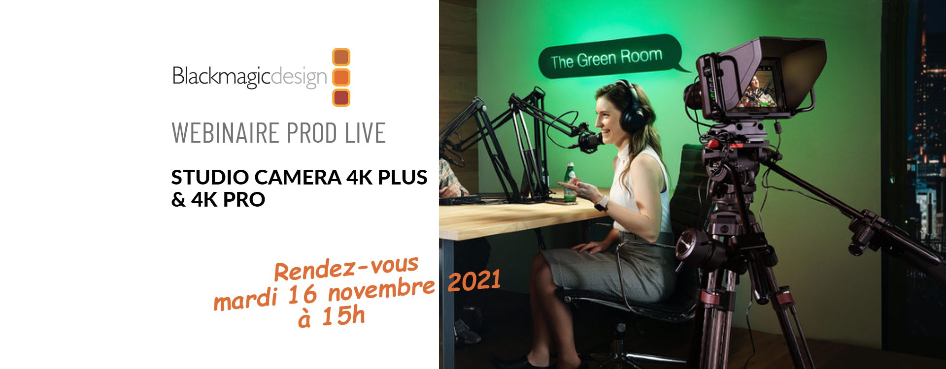 Découvrez les caméras Studio Camera avec L'ATEM Mini dans un live