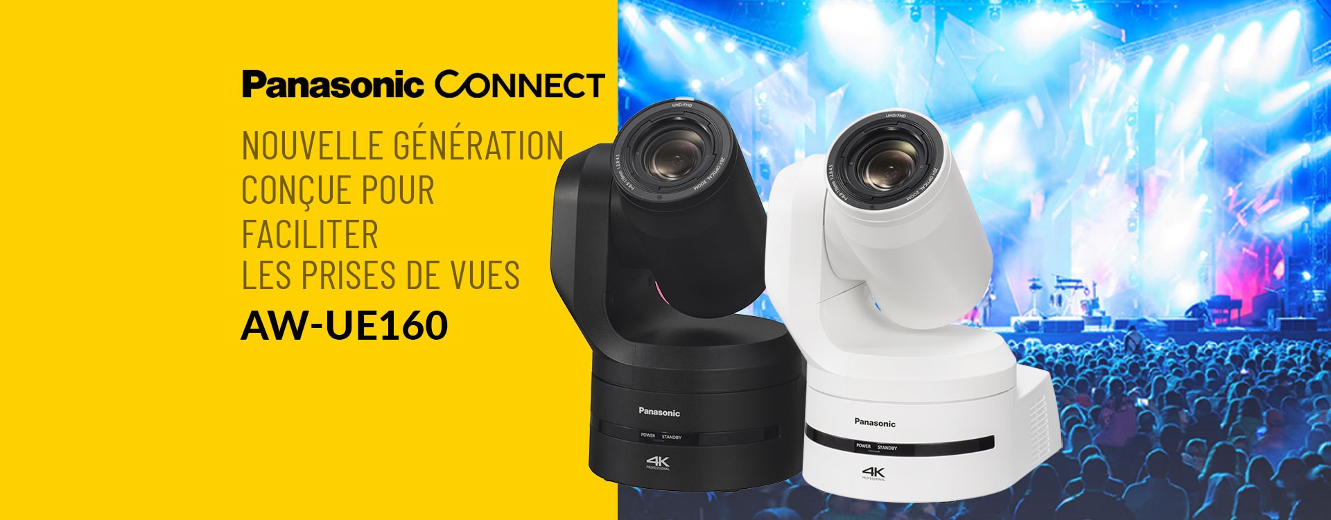 NOUVELLE GÉNÉRATION DE CAMÉRA PANASONIC PTZ AW-UE160W/K