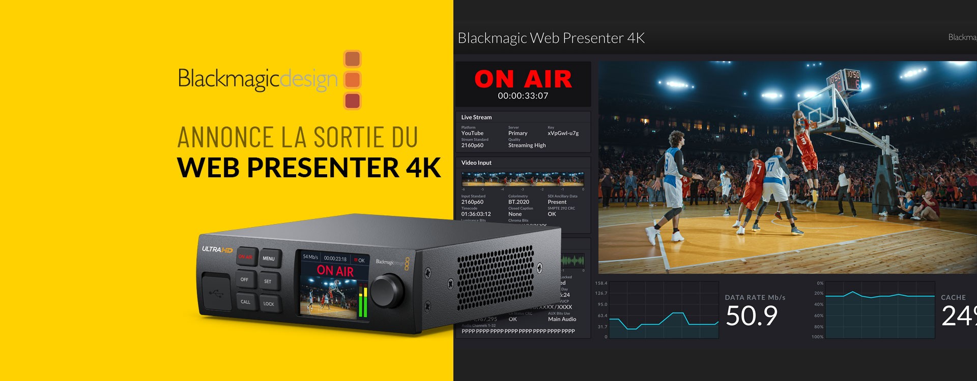 Blackmagic Design annonce la sortie du Blackmagic Web Presenter 4K